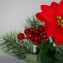 composition POINSETTIA artificiel 15 cm - détails baies