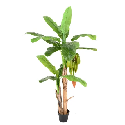 BANANIER artificiel DOUBLE AVEC REGIME 180 cm