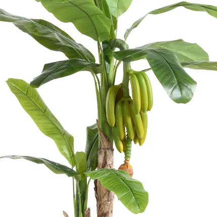 BANANIER artificiel DOUBLE AVEC REGIME 180 cm - feuillage