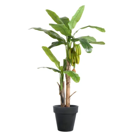BANANIER artificiel DOUBLE AVEC REGIME 180 cm en pot