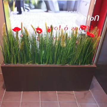 mise en situation   HERBE artificielle FOXTAIL 90 cm dans une vitrine