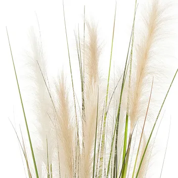 GRANDES HERBES artificielles plumeau blanc  120 à 180 cm - plumeau