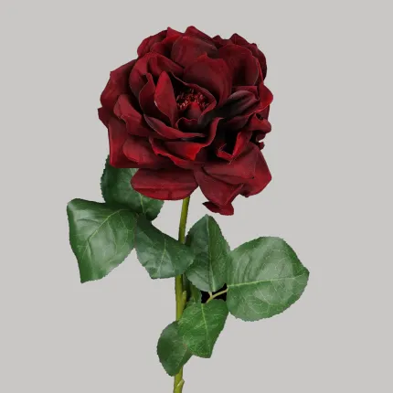 ROSE artificielle pourpre 70 cm