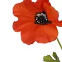 COQUELICOT artificiel 3 fleurons 65 cm orange rouge - détails fleur