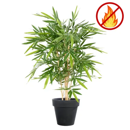 Bambou artificiel 120 cm ignifugé présenté en pot