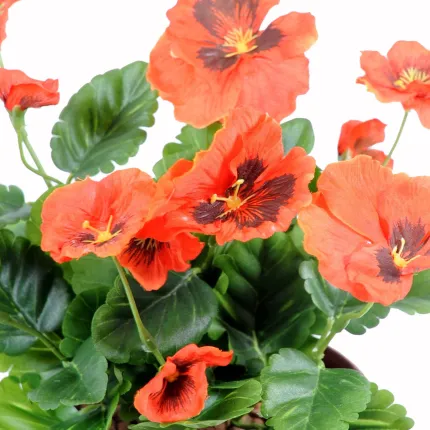 PENSEE artificielle orange 27 cm - fleurs