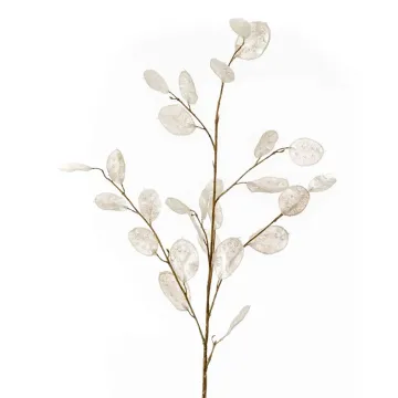 BRANCHE MONNAIE DU PAPE artificielle blanc nacré 105 cm