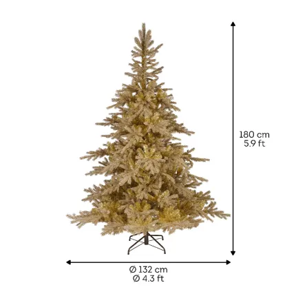 dimension SAPIN artificiel or 180 cm