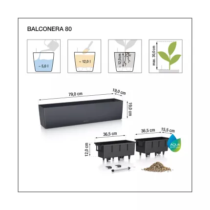 Lechuza Balconera Cottage blanc L  82 cm - dimensions