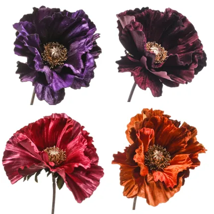 PAVOT artificiel 78 cm - 4 couleurs