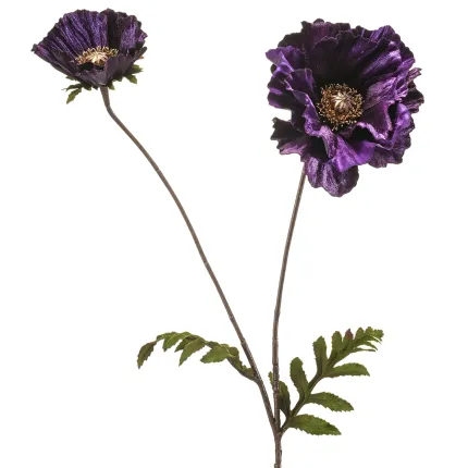 PAVOT artificiel violet 78 cm