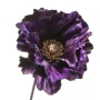 PAVOT artificiel violet 78 cm - fleurs détails