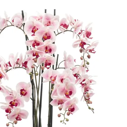 composition Phalaenopsis ORCHIDEE artificielle en pot 100 cm - détails fleurs
