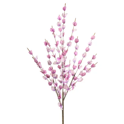 lanterne artificielle rose 75 cm en tige