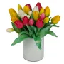 bouquets de botte de 5 TULIPES artificielles 31 cm - 3 couleurs