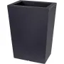 Jardinière Strevi cube haute gris anthracite 70 cm   Largeur 50 cm de profil