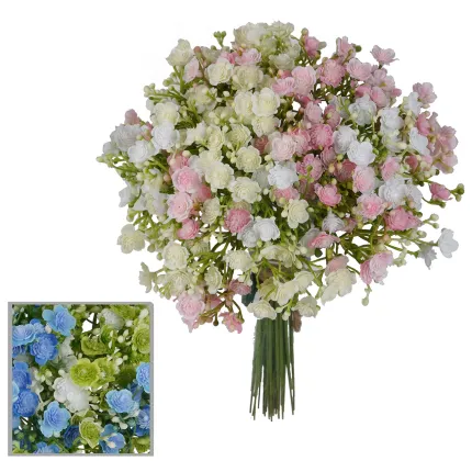 bouquet de gypsophile artificiels 25 cm 3 couleurs