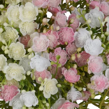 bouquet de gypsophile artificiels 25 cm rose - détails fleurs