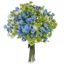 bouquet de gypsophile artificiels 25 cm bleu