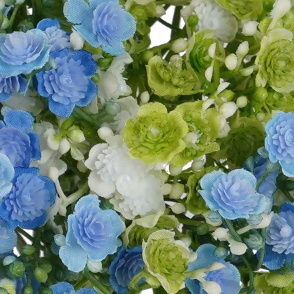 bouquet de gypsophile artificiels 25 cm bleu - détails fleurs
