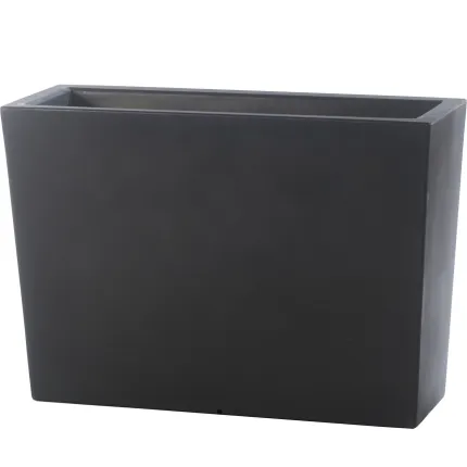 Jardinière Strevi cube haute gris anthracite 70 cm Largeur  100 cm