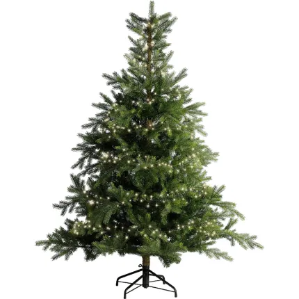 Guirlande lumineuse LED extérieur dans un sapin