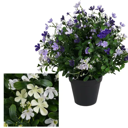 Saponaire artificielle en fleur 40 cm en pot