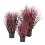 graminées artificielles 60 à 90 cm rouge - 3 dimensions
