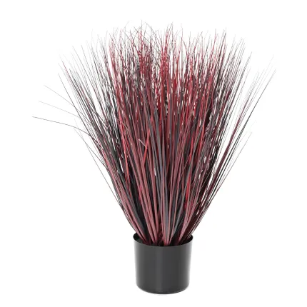 onion grass artificiel 75 cm rouge vif et pourpre