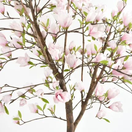 MAGNOLIA artificiel fleur tulipier du Japon 230 cm - tronc et fleurs