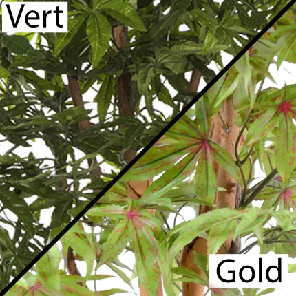ERABLE artificiel 150 à 210 cm - feuille détails 2 couleurs