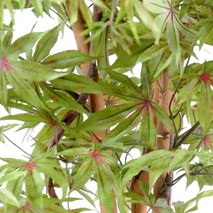 ERABLE artificiel vert/gold 150 à 210 cm - feuille détails