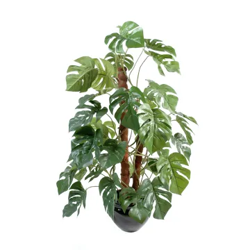 PHILODENDRON artificiel tuteur coco 100 cm en pot