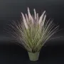PENNISETUM artificiel en pot zinc  70 cm