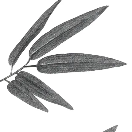 branche artificielle BAMBOU 77 cm gris anthracite - feuilles