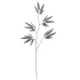 branche artificielle BAMBOU 77 cm gris anthracite - en tige