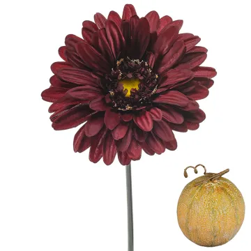 fleur GERBERA Géant artificiel burgundy 105 cm dimension