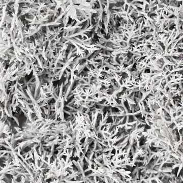 Plaque de mousse ISLANDE artificielle 25 cm x 50 cm gris - brins