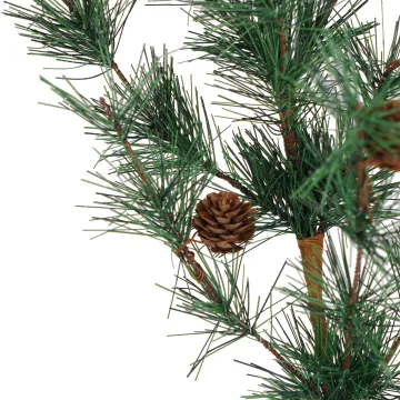 Branche artificielle de SAPIN et pomme de pin 70 cm effet pailleté - détails