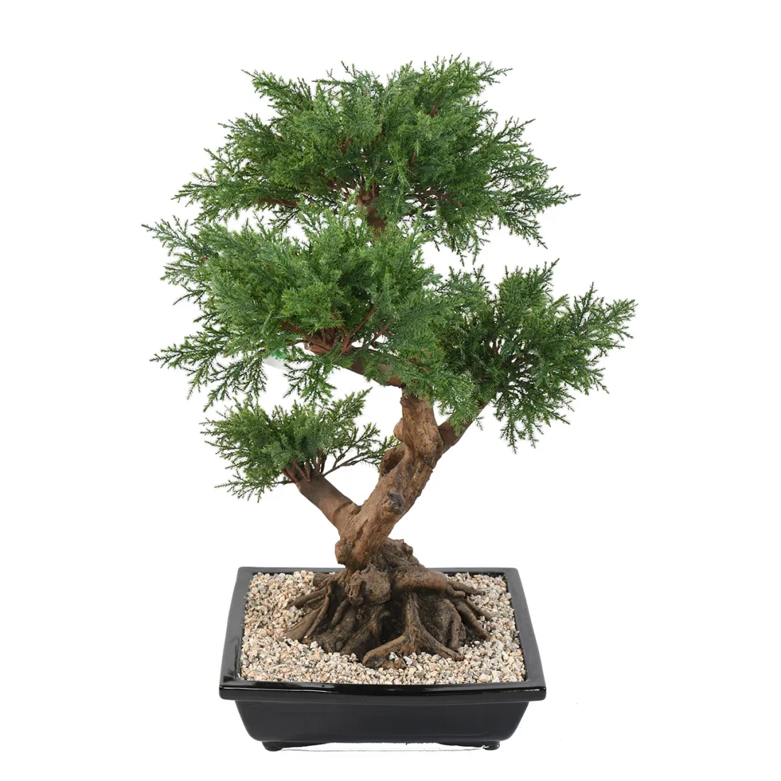 BONSAI artificiel JUNIPERUS en coupe  75 cm - de dos