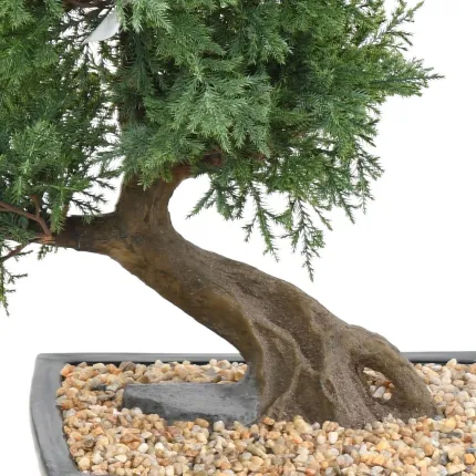 BONSAI artificiel JUNIPERUS en coupe  55 cm - tronc