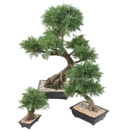 BONSAI artificiel JUNIPERUS en coupe  30 à 100 cm