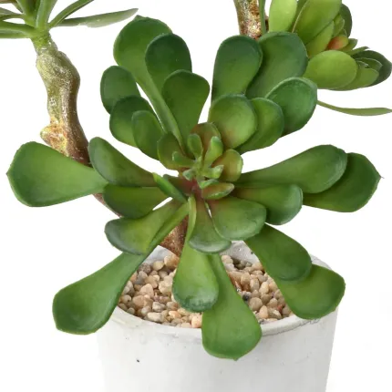 SUCCULENTES artificielles  30 cm en pot - détails feuilles