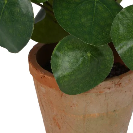 PILEA artificiel  22 cm en pot - détail pot