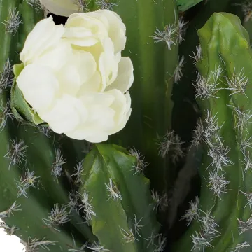 CACTUS FLEUR artificiel 23 cm - fleur et épines