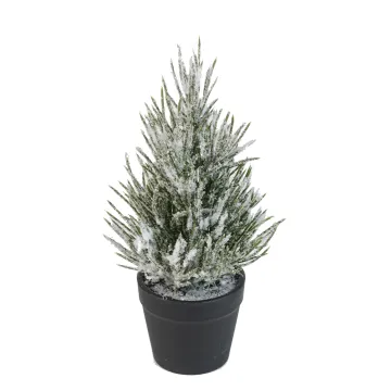 SAPIN artificiel avec neige 22 cm en pot