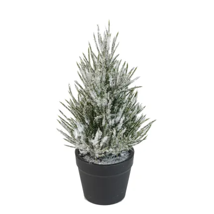 SAPIN artificiel avec neige 22 cm en pot