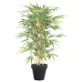 BAMBOU artificiel vert 2 tons  140 cm dans un pot de présentation