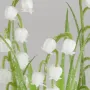 MUGUET artificiel givré en pot 21 cm - clochette
