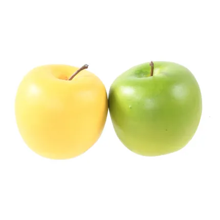 POMMES artificielles 7 cm jaune et verte